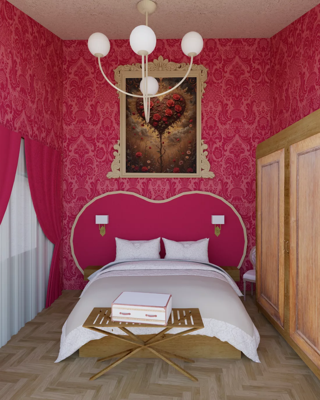 La chambre « La Reine de Cœur » - Habiter le décor