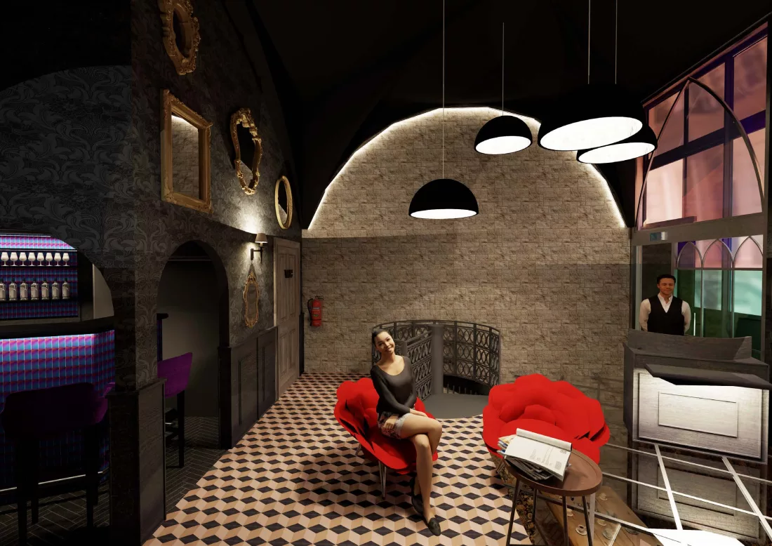 Le lobby - Le choc visuel voulu