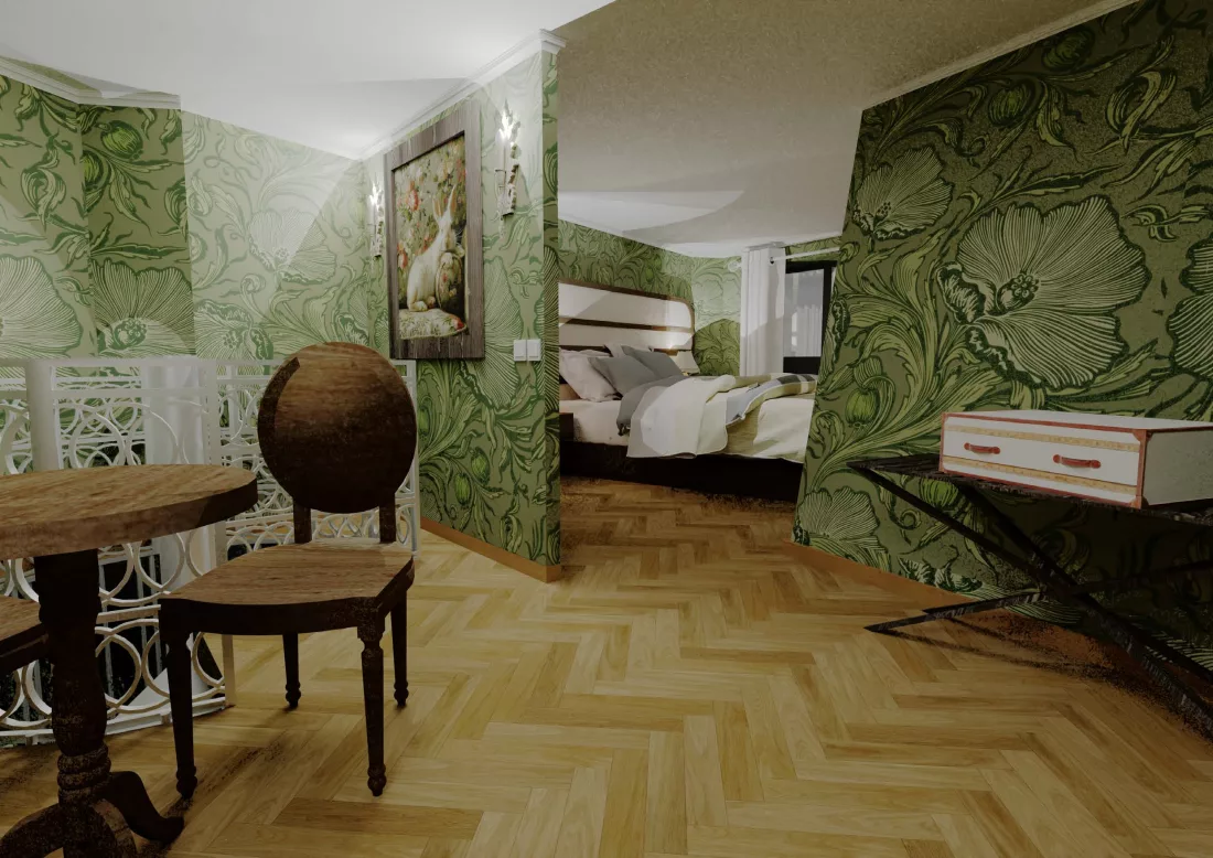 La chambre « Le Lapin Blanc » - Changer d'échelle
